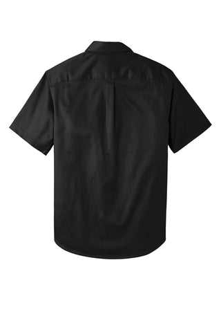 Port Authority Short Sleeve SuperPro React Twill Shirt (Deep Black)