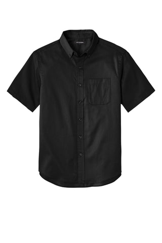 Port Authority Short Sleeve SuperPro React Twill Shirt (Deep Black)