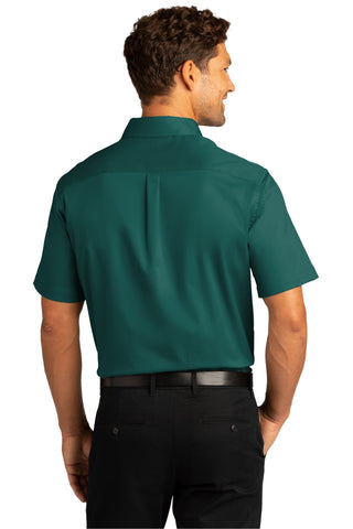 Port Authority Short Sleeve SuperPro React Twill Shirt (Marine Green)