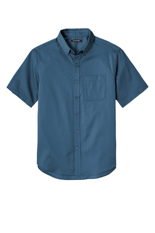 Port Authority Short Sleeve SuperPro React Twill Shirt (Regatta Blue)