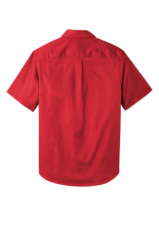 Port Authority Short Sleeve SuperPro React Twill Shirt (Rich Red)