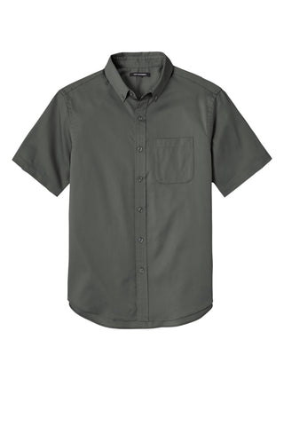 Port Authority Short Sleeve SuperPro React Twill Shirt (Storm Grey)