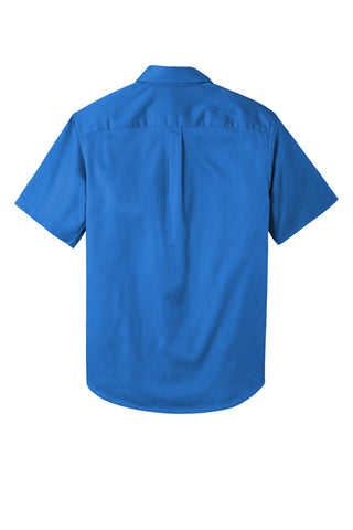 Port Authority Short Sleeve SuperPro React Twill Shirt (Strong Blue)