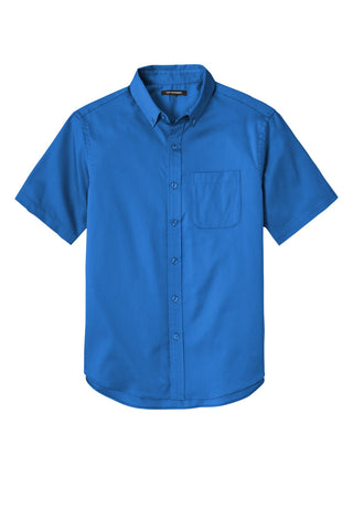 Port Authority Short Sleeve SuperPro React Twill Shirt (Strong Blue)