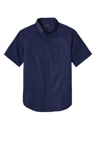 Port Authority Short Sleeve SuperPro React Twill Shirt (True Navy)