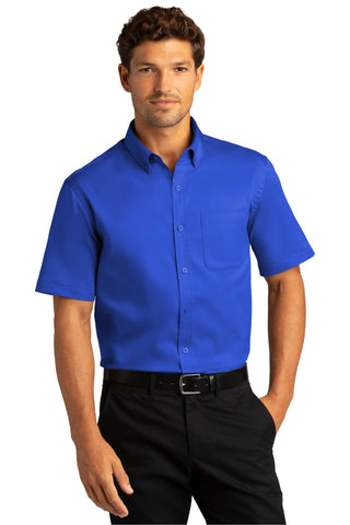 Port Authority Short Sleeve SuperPro React Twill Shirt (True Royal)