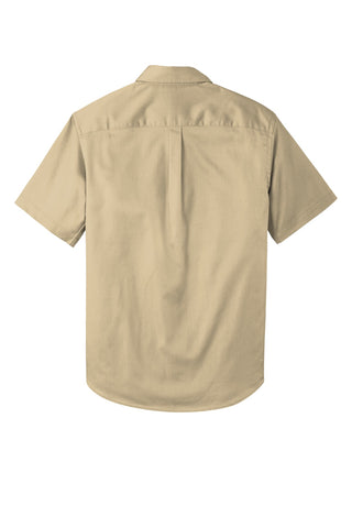 Port Authority Short Sleeve SuperPro React Twill Shirt (Wheat)