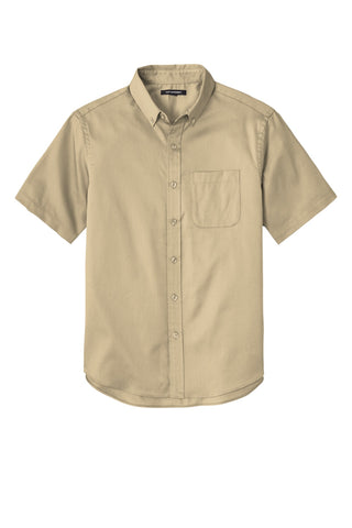 Port Authority Short Sleeve SuperPro React Twill Shirt (Wheat)