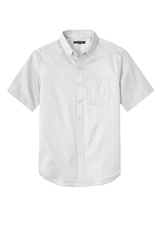 Port Authority Short Sleeve SuperPro React Twill Shirt (White)