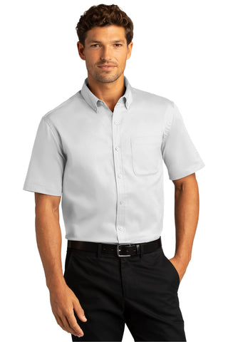 Port Authority Short Sleeve SuperPro React Twill Shirt (White)