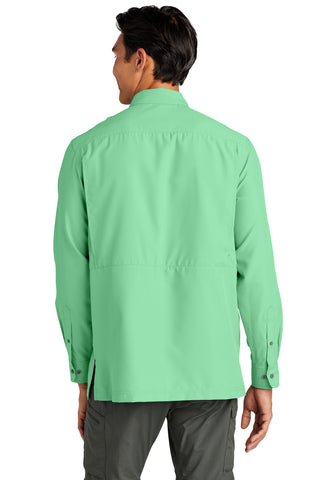 Port Authority Long Sleeve UV Daybreak Shirt (Bright Seafoam)