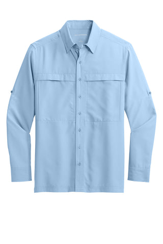 Port Authority Long Sleeve UV Daybreak Shirt (Light Blue)