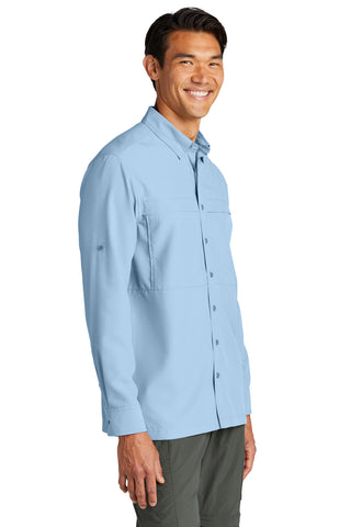 Port Authority Long Sleeve UV Daybreak Shirt (Light Blue)