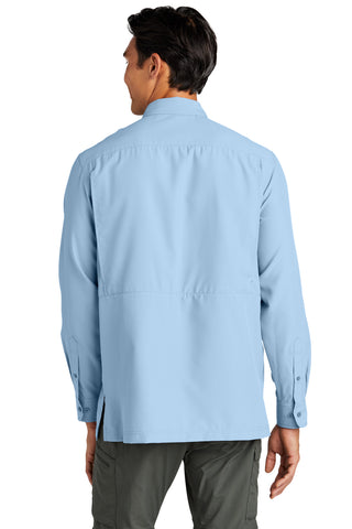 Port Authority Long Sleeve UV Daybreak Shirt (Light Blue)