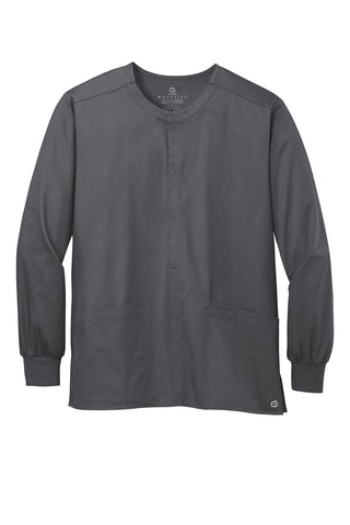 WonderWink Unisex WorkFlex Snap-Front Scrub Jacket (Pewter)