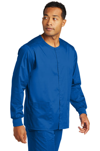 WonderWink Unisex WorkFlex Snap-Front Scrub Jacket (Royal)