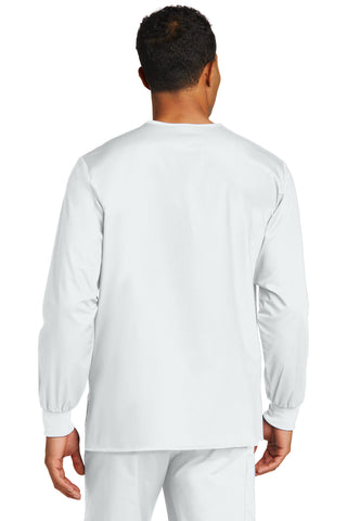 WonderWink Unisex WorkFlex Snap-Front Scrub Jacket (White)
