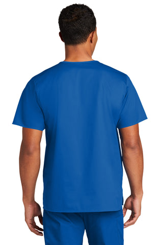 WonderWink Unisex WorkFlex Chest Pocket V-Neck Top (Royal)