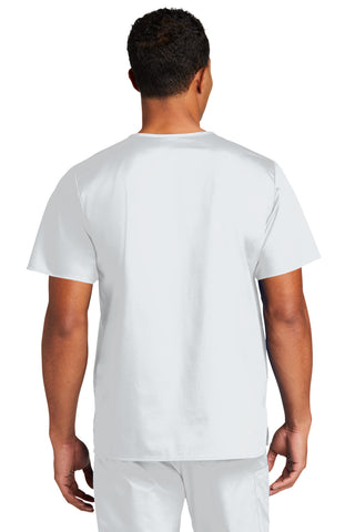 WonderWink Unisex WorkFlex Chest Pocket V-Neck Top (White)