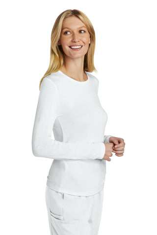 WonderWink Women's Long Sleeve Layer Tee (White)