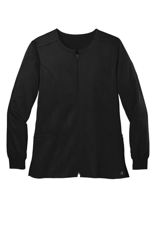 WonderWink Women's Premiere Flex Full-Zip Scrub Jacket (Black)