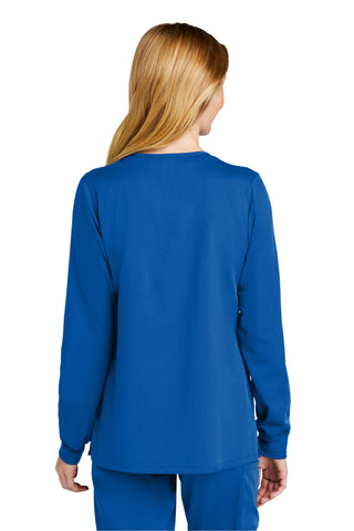 WonderWink Women's Premiere Flex Full-Zip Scrub Jacket (Royal)