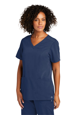 WonderWink Women's Premiere Flex V-Neck Top (Navy)