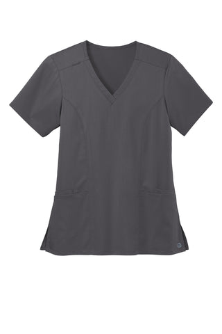 WonderWink Women's Premiere Flex V-Neck Top (Pewter)