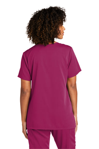 WonderWink Women's Premiere Flex V-Neck Top (Wine)