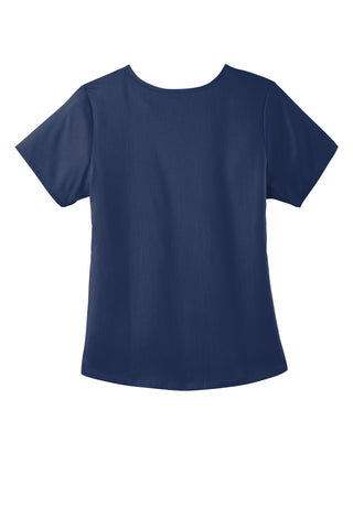 WonderWink Women's Premiere Flex Mock Wrap Top (Navy)