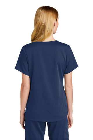 WonderWink Women's Premiere Flex Mock Wrap Top (Navy)