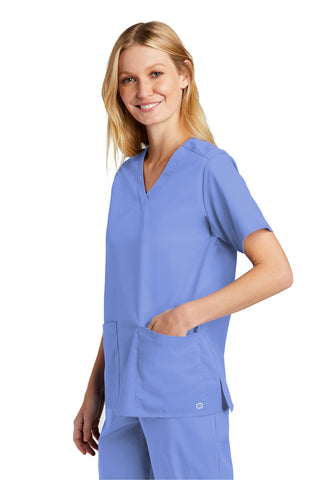 WonderWink Women's WorkFlex V-Neck Top (Ceil Blue)