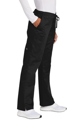 WonderWink Women's Petite WorkFlex Flare Leg Cargo Pant (Black)
