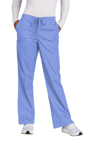 WonderWink Women's Petite WorkFlex Flare Leg Cargo Pant (Ceil Blue)