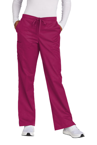 WonderWink Women's WorkFlex Flare Leg Cargo Pant (Wine)