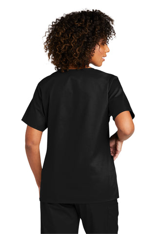 WonderWink Women's WorkFlex Mock Wrap Top (Black)