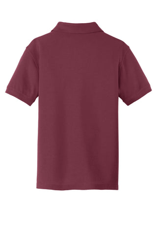 Port Authority Youth Core Classic Pique Polo (Burgundy)