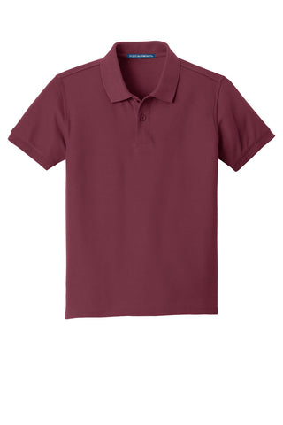 Port Authority Youth Core Classic Pique Polo (Burgundy)