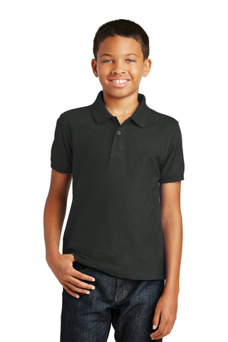 Port Authority Youth Core Classic Pique Polo (Deep Black)