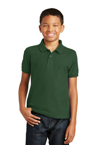 Port Authority Youth Core Classic Pique Polo (Deep Forest Green)