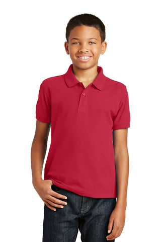 Port Authority Youth Core Classic Pique Polo (Rich Red)