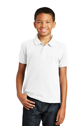 Port Authority Youth Core Classic Pique Polo (White)