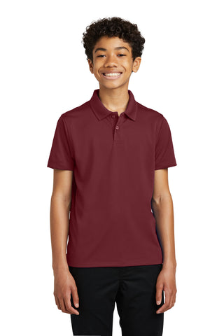 Port Authority Youth Dry Zone UV Micro-Mesh Polo (Burgundy)