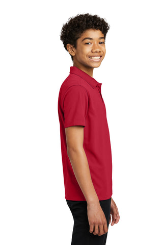 Port Authority Youth Dry Zone UV Micro-Mesh Polo (Rich Red)