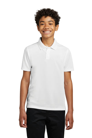 Port Authority Youth Dry Zone UV Micro-Mesh Polo (White)