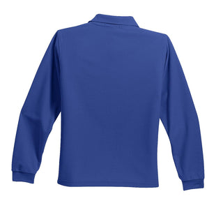 Port Authority Youth Long Sleeve Silk Touch Polo (Royal)