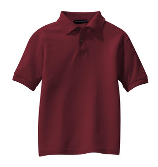 Port Authority Youth Silk Touch Polo (Burgundy)