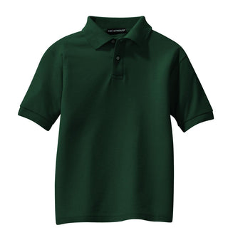 Port Authority Youth Silk Touch Polo (Dark Green)