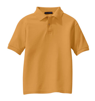 Port Authority Youth Silk Touch Polo (Gold)