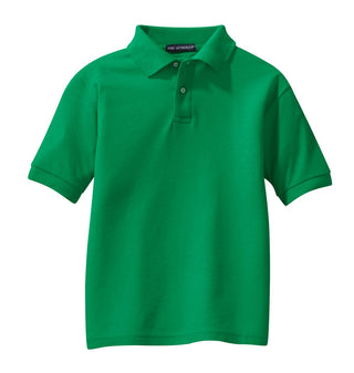 Port Authority Youth Silk Touch Polo (Kelly Green)